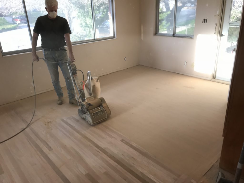 sanding hardwood floors before refinishing