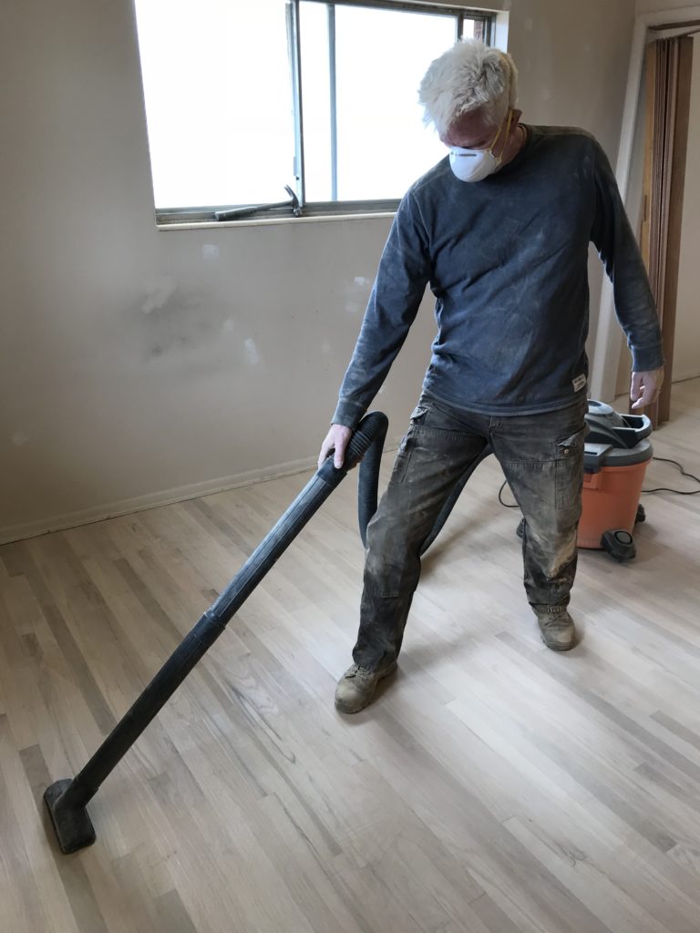 vacuum after sanding wood floors