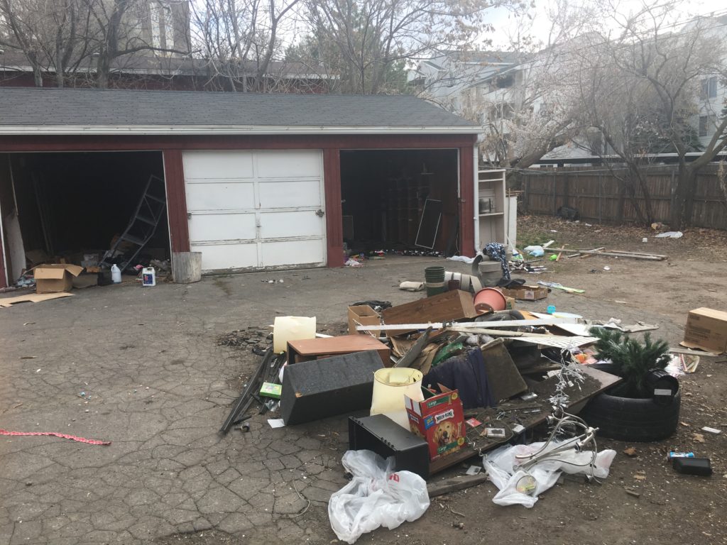 Trash cleanup for investment apartment building