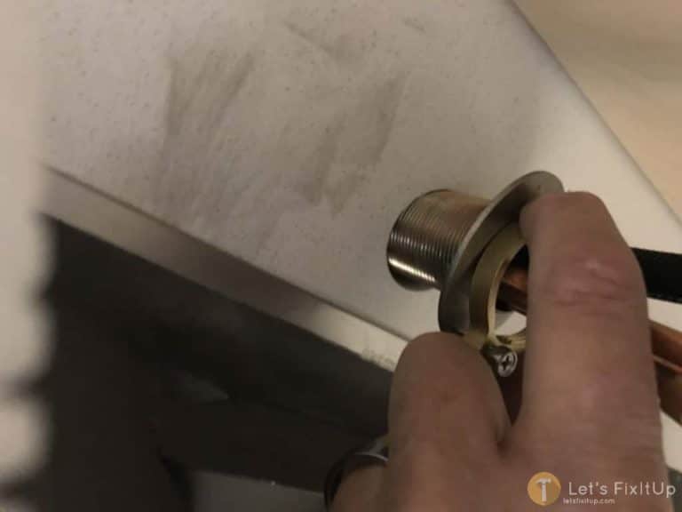 inserting new faucet