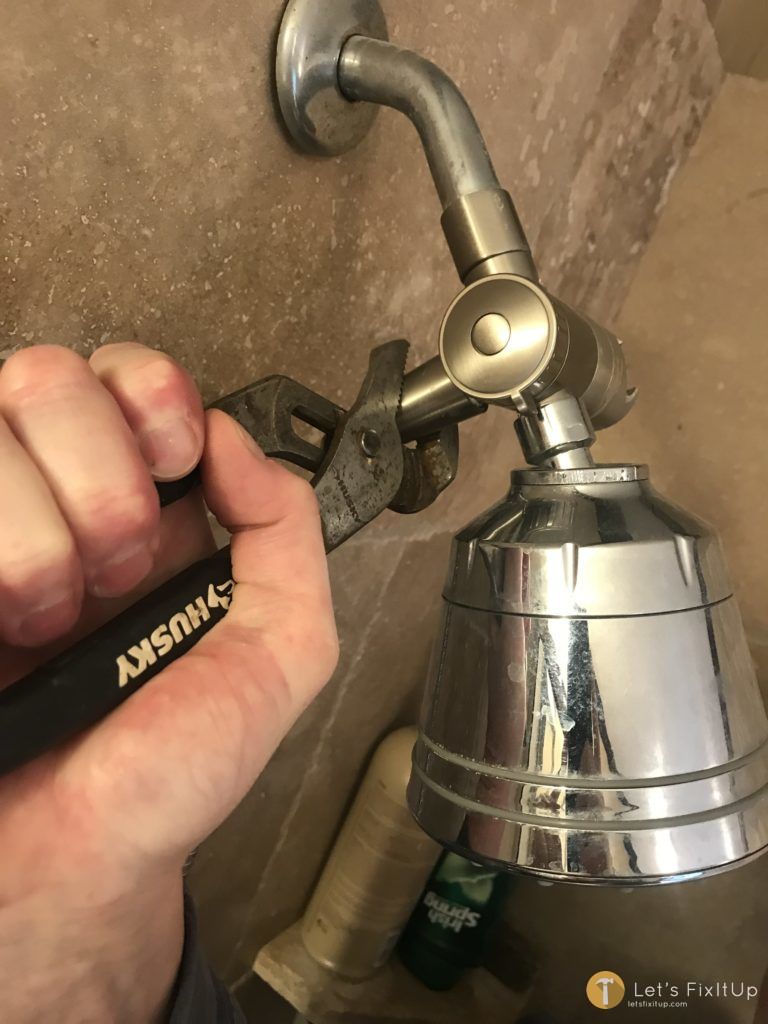 removing old shower head