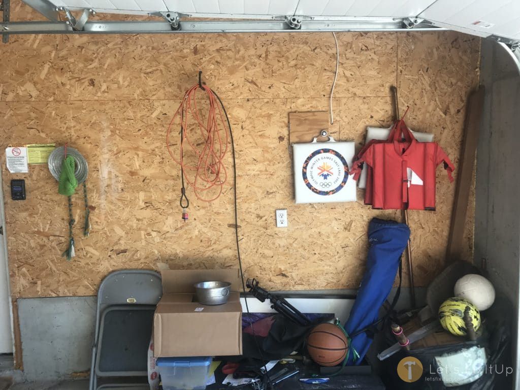 Garage Storage Prior To Shelving Project
